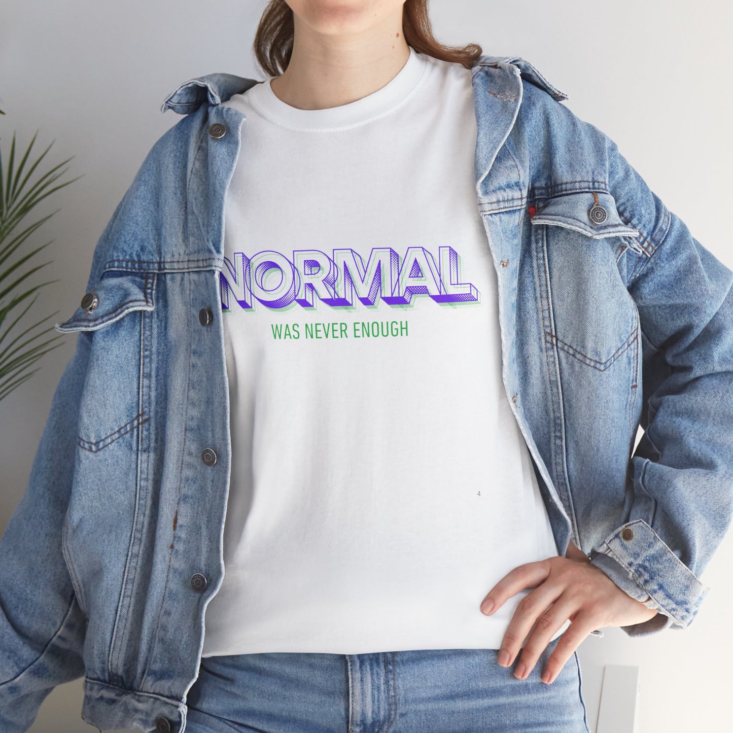 Unisex Heavy Cotton Tee - 'Normal Was Never Enough' Statement Tee